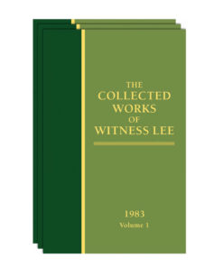 Collected Works of Witness Lee, The (1983) Vol. 1 - 3